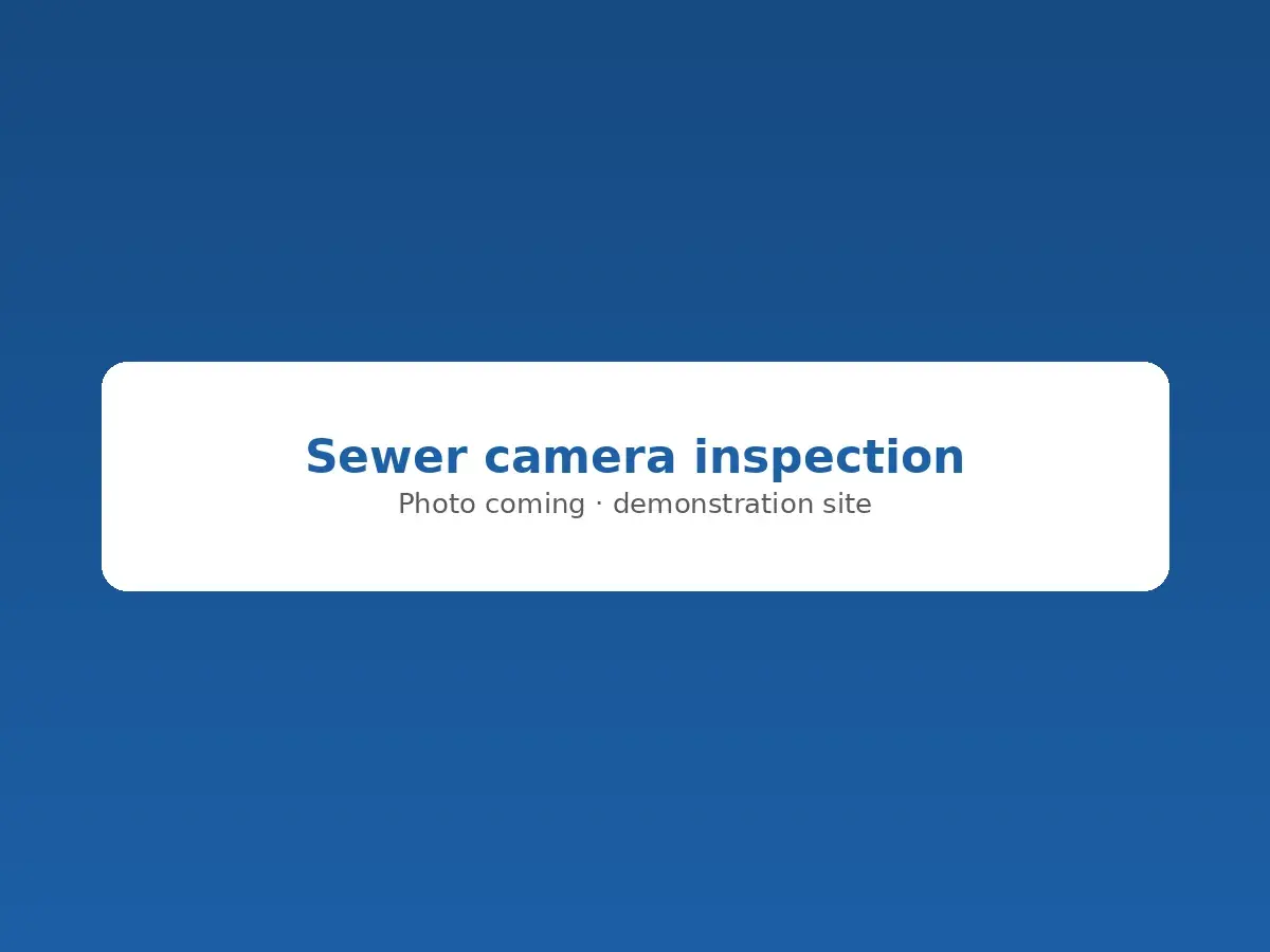 Sewer camera monitor showing the inside of a drain line