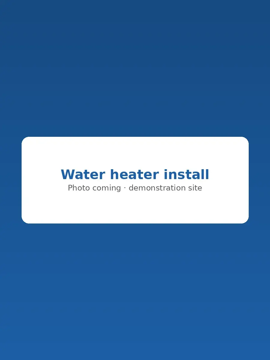 New water heater with an expansion tank and clean copper connections